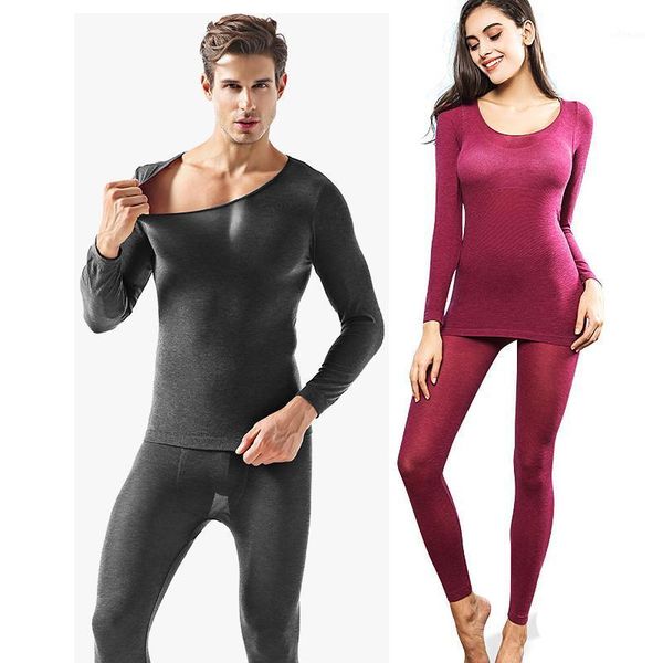 

winter men winter warm thin thermal underwear ultrathin shaper women heat warm long johns sets super elastic body suit for homme1, Black;white