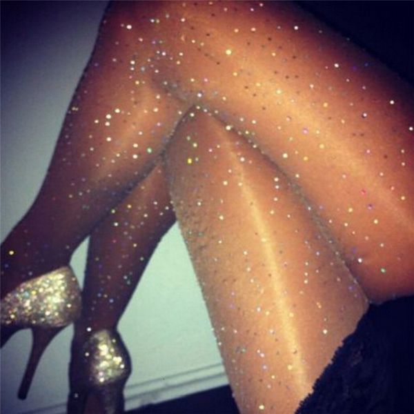 

female bling slim rhinestone tights stockings mesh pantyhose in a grid women party club hosiery sheer nylon, Black;white