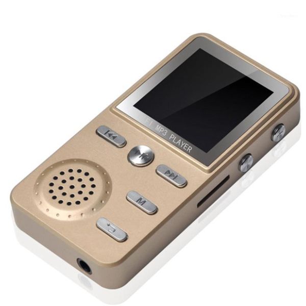 

8gb mp3 player metal lossless hifi mp3 sport music player multifunction fm clock recorder loudly stereo players-gold1