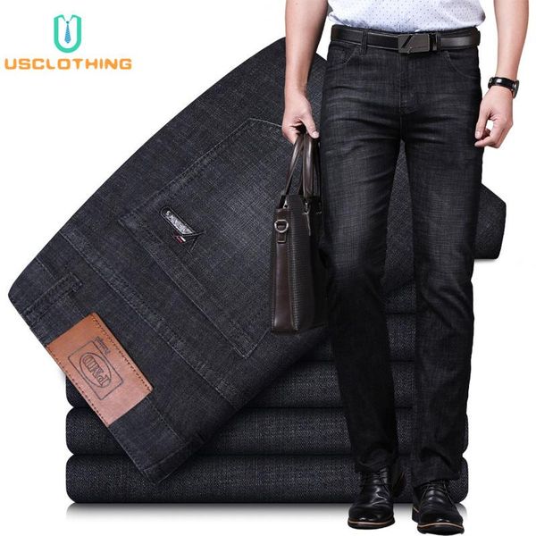 

new brand jeans fashion biker skinny jeans men cotton business casual straight stretch denim pants classic men overalls 45, Blue