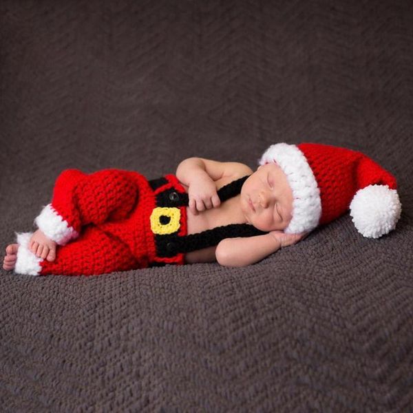 

newborn infant christmas theme pgraphy clothing suspender trousers+hat christmas party decoration wear pgraphy props, Yellow