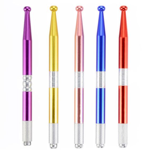 

new style mixed colors handmade permanent makeup eyebrow manual tattoo pen 3d eyebrow microbla qyltuc