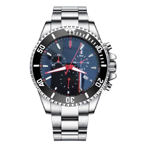 

montre f1 steel watch 46mm business quartz swiss movement wristwatch de watch men's clock designer strap luxe luxury chronograph stainl, Slivery;brown