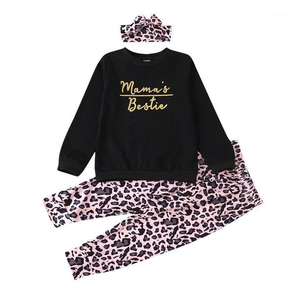 

2020 kids clothes infant baby girls clothes letter print +tigers stripes pants outfits +headbands outfits for girl1, White