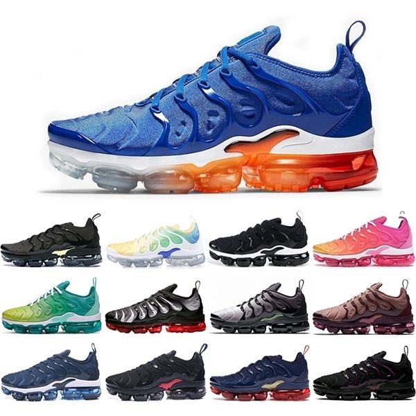 

2021 plus tn running shoes triple black white eggplant red blue orange targerine mint outdoor breathable mens trainers sport sneakers