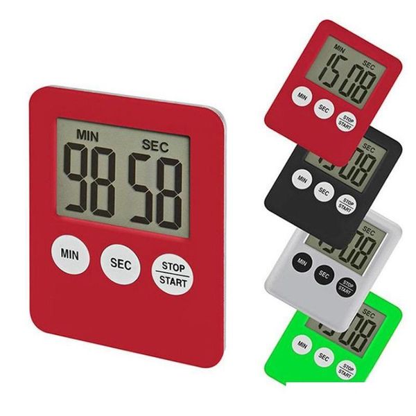 

7 colors kitchen electronic voice timers lcd digital countdown medication reminder kitchen cooking timer alarm clock timer gadgets bh2117 j