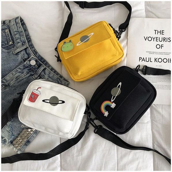 

2020 mini canvas crossbody bags for women small female handbags shoulder messenger bag korean lady student flap phone bag purses