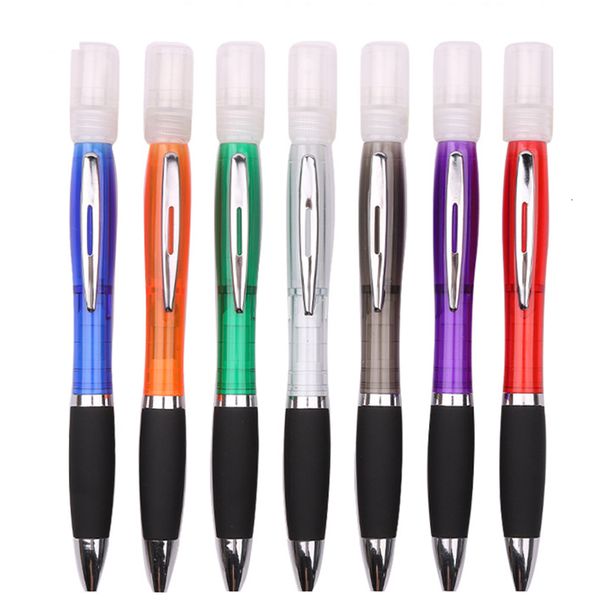 

mini portable sprayer disinfection metal clip empty tube refillable perfume alcohol hand sanitizer spray gel pen for gift