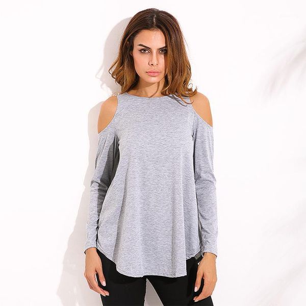 

zanzea fashion long sleeve shirts women's blouse 2020 summer off shoulder female casual solid blusas basic tunic 5xl1, White