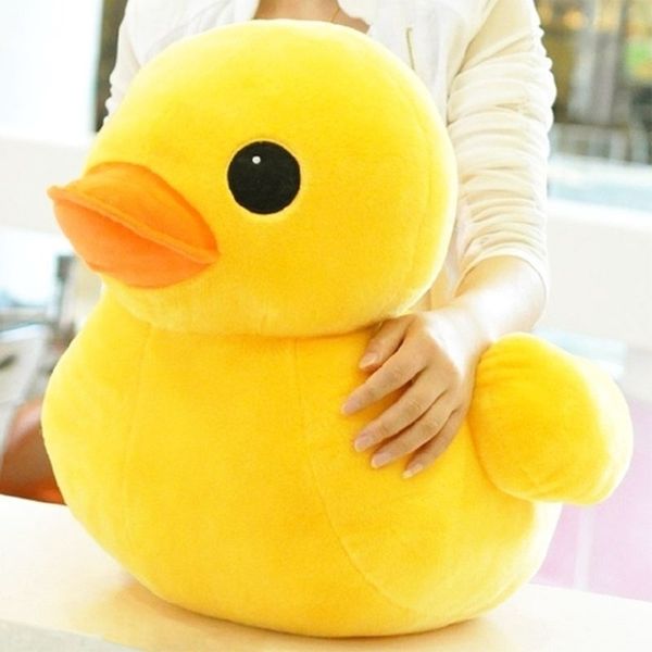 

plush yellow duck soft stuffed animal pillow sofa decor kids birthday toy gift