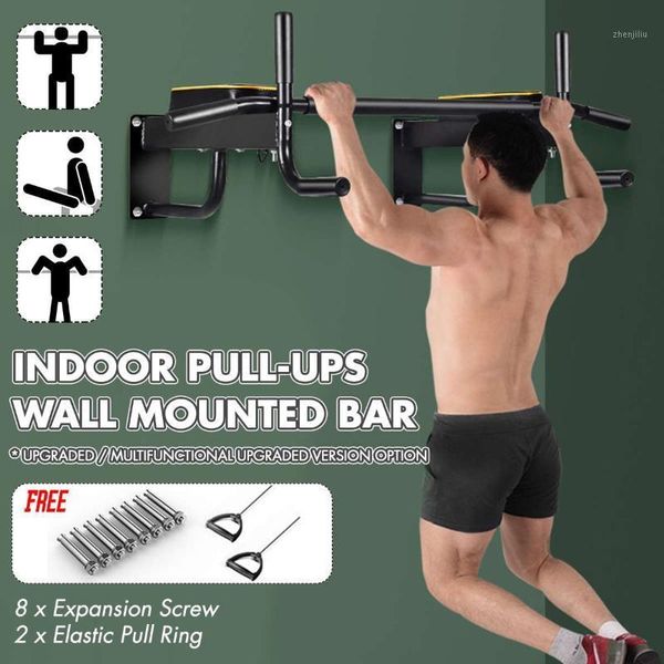 

horizontal bars 440lbs wall mounted chin pull up push bar exercise training workout trainer home gym fitness equipment1