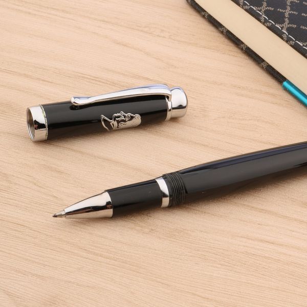 

metal new gift office beethoven pattern design classic characters silvery relief avatar rollerball pen, Blue;orange