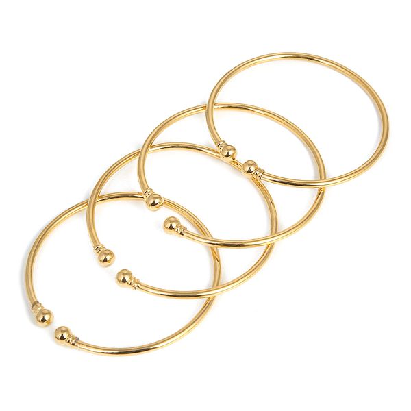 

dubai india charm cute glossy cuff bracelet for women girls size gold plated bangles hand jewelry arab gift, White