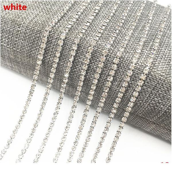 

wholesale 1 yard ss6(1.8-2.0mm) cystal rhinestone trim close cup chain claw diy jewelry making who qylhdp