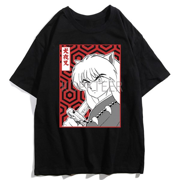 

inuyasha higurashi kagome anime printing tee harajuku summer casual hip hop streetwear casual vintage hooded sweatshirt hoodie men t shirt