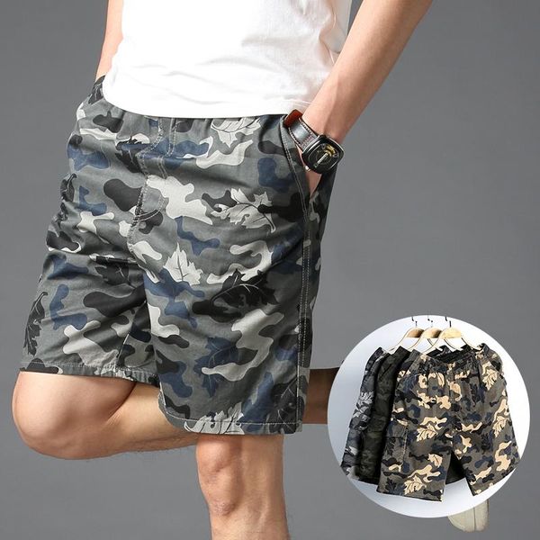 

cotton camouflage shorts men clothing 2021 work out for man cargo shorts homme casual straight male large size short pant, White;black