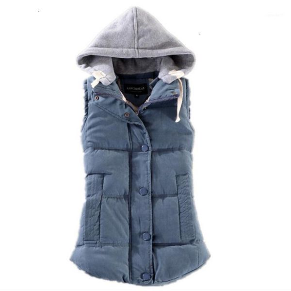 

women's vests women plus size oversized fat vest hooded parka mouwlless jacket1, Black;white