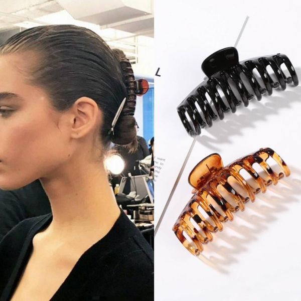 

solid color claw clip ponytail large barrette crab hair bath clip makeup hair styling barrettes catch accessories, Slivery;white