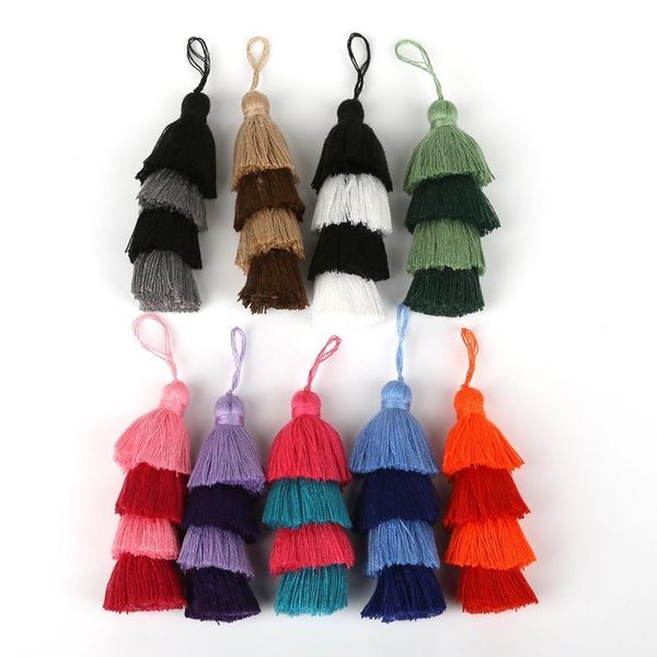 

1pc 4 layers design cotton tassel pendant silk tassel for home wedding decoration diy sewing curtain accessories h qylnoz