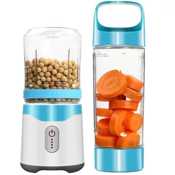 

personal portable blender usb juicer rechargeable travel juice 350ml 500ml 6 blades baby mixer ice smoothie drop shipping1