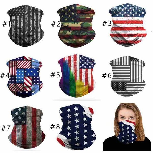 

flag styles face mask 3d usa 8 magic scarves outdoor sports headband turban headscarf bandana cycling designer masks cyz81f5