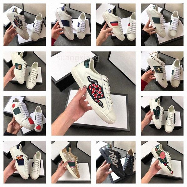 

2022 wth box men women sneaker casual shoes chaussures low leather embroidery sneakers stripes shoe walking sports trainers scarpe size 36-4, Black