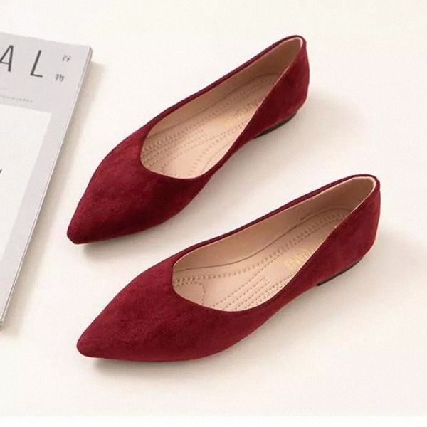 

spring autumn women flats shoes slip on loafers lady moccasins ballerina shallow single shoes female suede footwear plus size 43 #zf9d