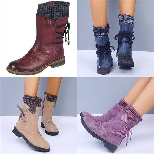 

jfb fashionwomen's black classic boots winter plus velvet wild boot skull high boots waterproof fashion side zipper sport style