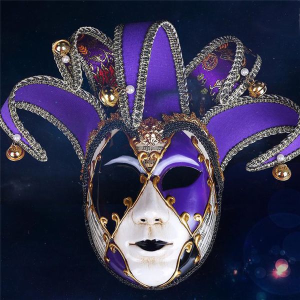 

with bells new venetian masquerade retro year halloween cutout prom party mask christmas decor for home j6