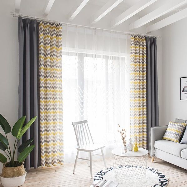 

[byetee] modern striped bedroom window curtain tulle living room blackout kitchen curtains drapes for balcony1