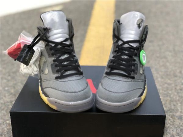 

2020 new mens off 5s basketball shoes 5 sail white sports outdoors athletic shoes fashion sneakers, Black;red