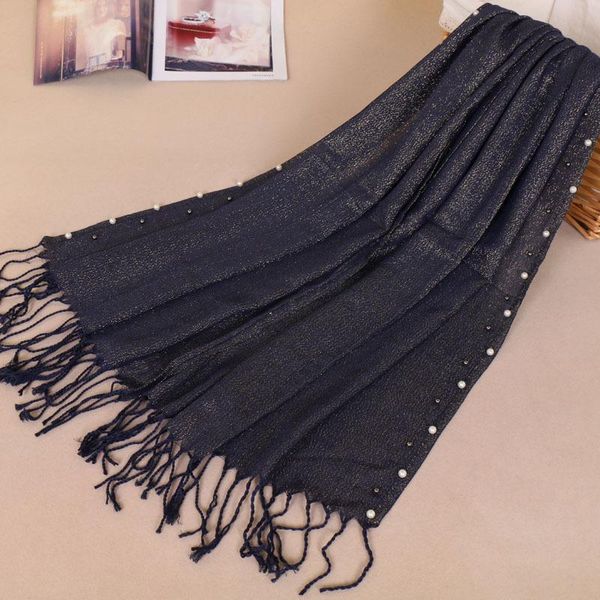 

national costumes gold thread wholesale pearl headdress monochromatic multi-purpose bs540 lady's long scarf, Blue;gray