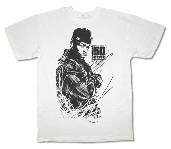 

50 cent scribble portrait image white t shirt new official rap hip hop fifty sport hooded sweatshirt hoodie