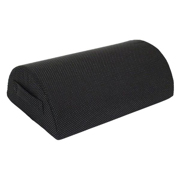 

foot massage office foot rest black non-slip cloth semi-cylindrical pillow home travel rest portable pad