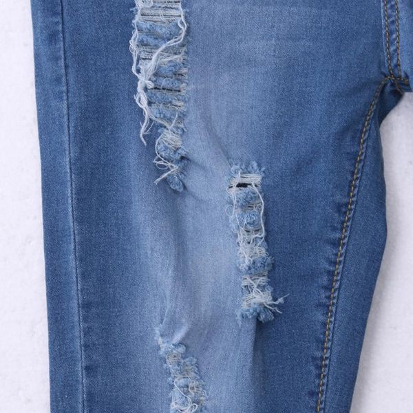 

women's jeans boyfriend hole ripped women pants cool denim vintage straight for girl high waist casual female slim, Blue