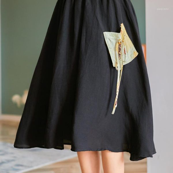

coigarsam vintage women skirt new summer high waist skirts black 89741