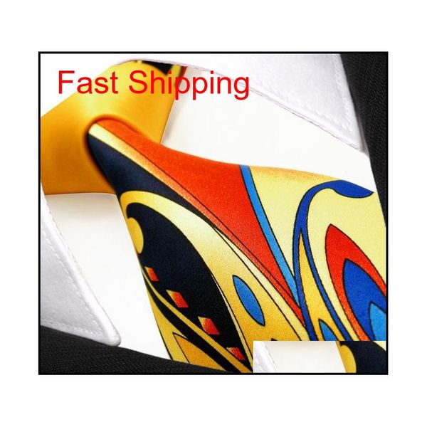 

q20 pattern orange yellow blue navy mens ties necktie 100% silk qylenl dh_seller2010, Blue;purple