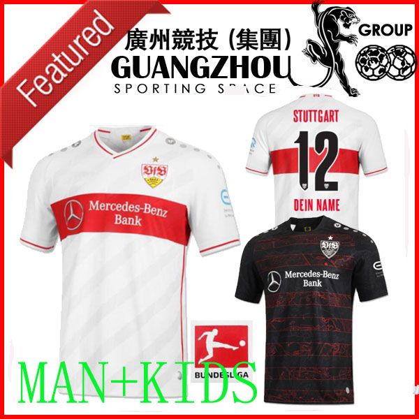 

20 21 штутгарт kjids футбол джерси дома вдали 2020 2021 maillots дидави грааль w.silas gonzalea mangala футбольные майки униформы, Black;yellow