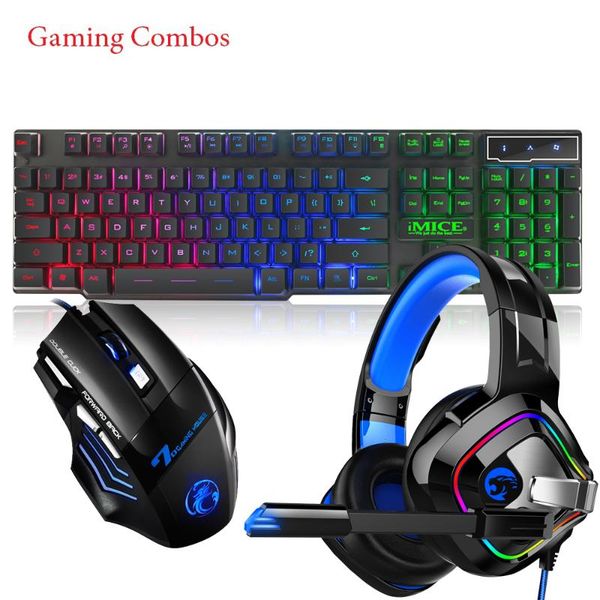 

keyboard mouse combos waterproof suspended keycaps russian english 2400dpi wired earphone gaming