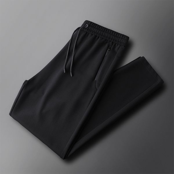 

bawxo men's new knitted large size casual quality breathable stretch casual and trousers sports sport trousers nine points spring and a, Blue