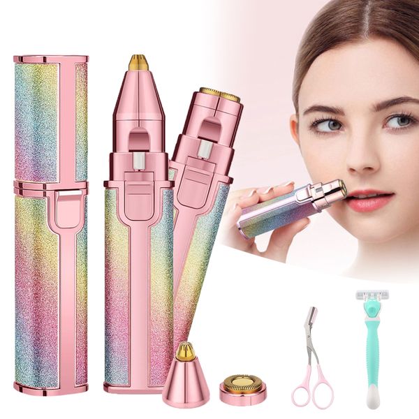 

2 in 1 electric eyebrow trimmer painless face hair remover usb hair epilator for women portable makeup tool depilator