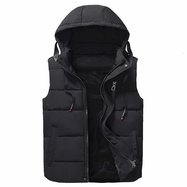

2021 new 8xl winter casual outerwear camouflage warm hood jacket vest waistcoat sleeveless waterproof jackets vests men tdra, Black;white