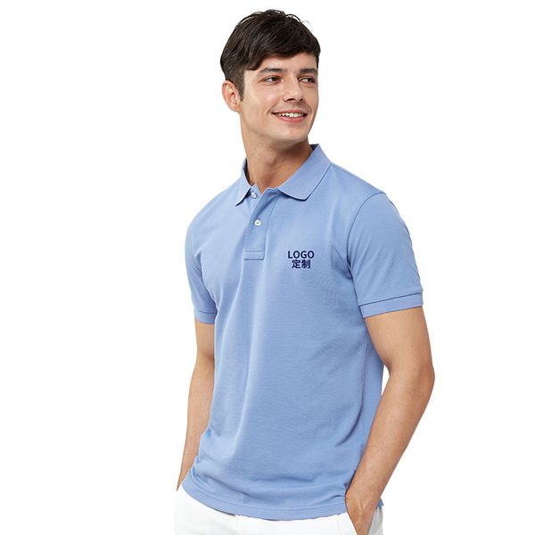 

brand men's t shirt pure mercerized cotton t-shirt for male lapel leisure short sleeve tshirt kg-17, White;black