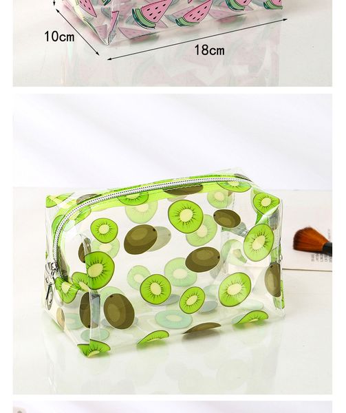 

Small fresh and refreshing fruit lady transparent cosmetic bag