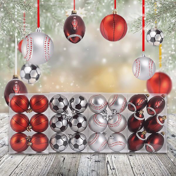 

tree decorat christmas decorations ball baseball 60mm football basketball home decor