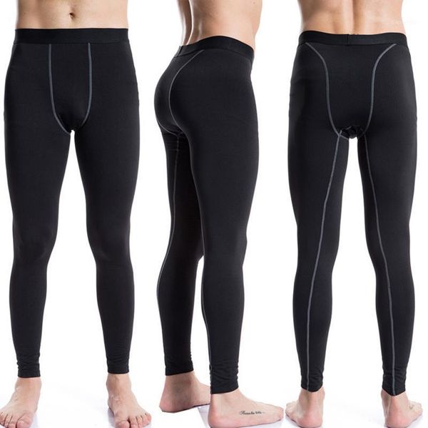 

running pants men's compression gym tight leggings sport male fitness jogging quick dry trousers workout training bottom1, Black;blue
