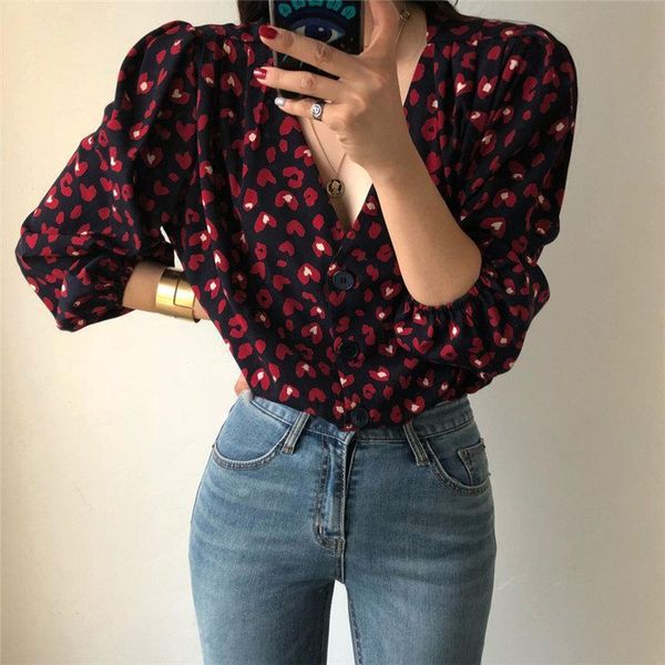 

2020 feminine fashion summer vintage black sweet loose fresh streetwear casual female shirts, White
