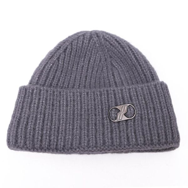 

зима мужская hat регулируемый трикотажные шапочки шапочки hip hop knit hat пряжки металла skullies bonnet открытый теплая шерсть вязаные шап, Blue;gray