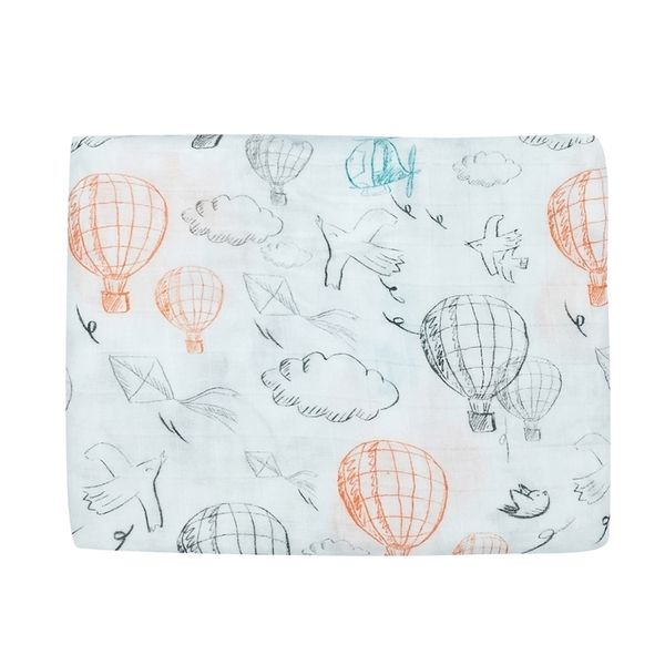 

bamboo cotton baby swaddle wrap cotton baby muslin blanket newborn infant flower print blanket y200109