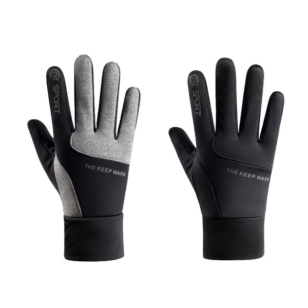 

спорт на открытом воздухе осень зима мужской альпинизмом ветрозащитной и холодной доказательство перчатки плюшевые теплый сенсорный экран, Blue;gray